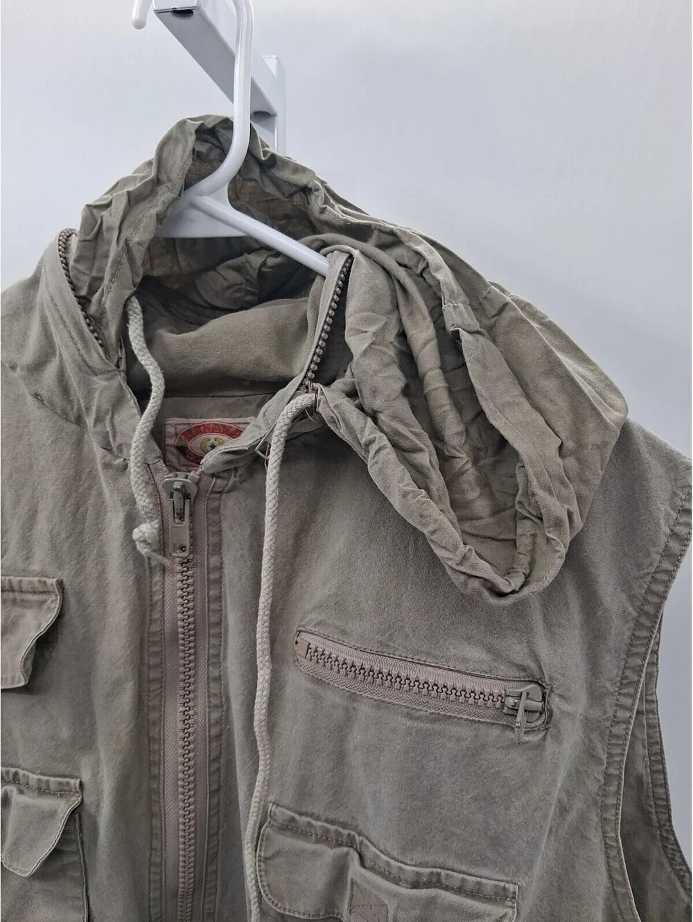 Vintage Banana Republic Safari Vest Mens XL Olive Utility Travel Fishing Hunting